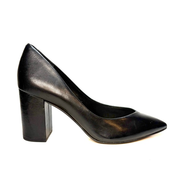 1.State Black Leather Block Heel Pumps | 5 - Picture 2 of 11